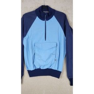 Vintage Mother Karen’s Women's Powder Shirt Jacket Half Zip Blue Sz 13/14